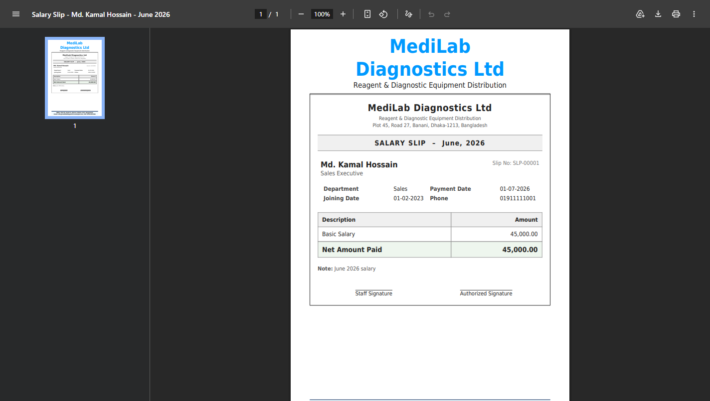Salary Slip screenshot